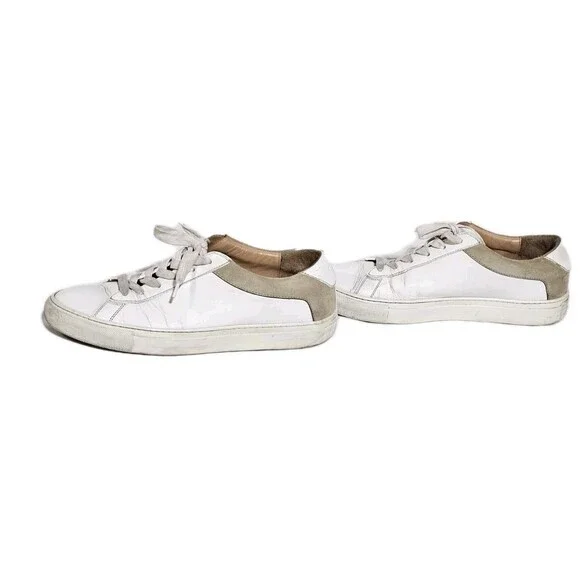 KOIO Shoes Mens EU42 US 9 Capri Low Top White Gray Leather Suede Sneakers - Picture 4 of 11